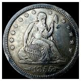 1855 Arrows Seated Liberty Quarter CLOSELY  UNCIR