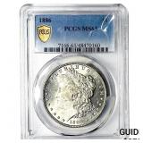 1886 Morgan Silver Dollar PCGS MS63