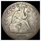 1859-O Silver Seated Liberty Quarter LIGHTLY CIRCU