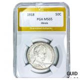 1918 Illinois Half Dollar PGA MS65