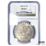 1882-CC Morgan Silver Dollar NGC MS65+