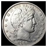 1900-S Silver Barber Half Dollar NEARLY UNCIRCULAT