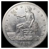 1876-S Silver Trade Dollar CHOICE AU