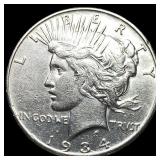 1934 Silver Peace Dollar CLOSELY UNCIRCULATED