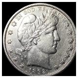 1892-S Silver Half Dollar (Barber). CHOICE AU