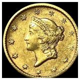 1853 Gold $1 Liberty Head CLOSELY UNCIRCULATED