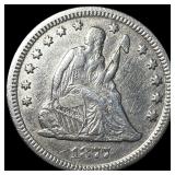 1877-CC Silver Quarter Dollar CHOICE AU