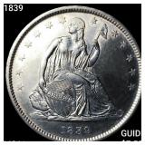 1839 Seated Liberty Half Dollar UNCIRCULATED