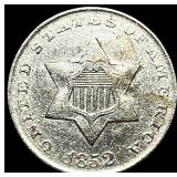 1852 Silver Three-Cent Piece ABOUT UNCIRCULATED