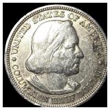 1893 Silver Columbian Half Dollar NEARLY UNCIRCULA