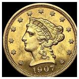1907 Liberty Head Gold Quarter Eagle $2.50 UNCIRCU