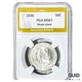 1936 Rhode Island Half Dollar PGA MS67