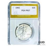 1942 Walking Liberty Half Dollar PGA PR67