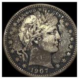 1907 Barber Quarter NICELY CIRCULATED