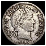 1905-O Silver Barber Dime NEARLY UNCIRCULATED