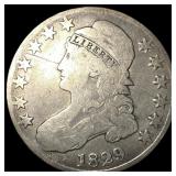 1829 Capped Bust Half Dollar LIGHTLY CIRCULATED