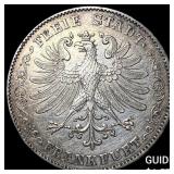1843 German States Frankfurt Silver 2 Thaler
