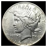 1934-S Silver Peace Dollar CLOSELY UNCIRCULATED