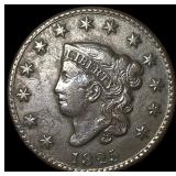 1825 Coronet Head Large Cent ABOUT UNCIRCULATED
