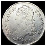 1809 Capped Bust Half Dollar LIGHTLY  CIRCULATED