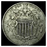 1866 Shield Nickel CLOSELY UNCIRCULATED