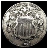 1870 Shield Nickel NEARLY UNCIRCULATED
