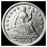1853 Arrows Seated Liberty Half Dime  UNCIRCULATE