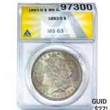 1883-O Morgan Silver Dollar ANACS MS63
