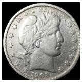 1908-S Silver Barber Half Dollar LIGHTLY CIRCULATE