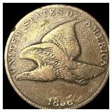 1858 Copper-Nickel Flying Eagle Cent ABOUT UNCIRCU