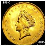 1855-O Rare Gold Dollar HIGH GRADE+