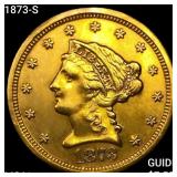 1873-S $2.50 Gold Quarter Eagle UNCIRCULATED