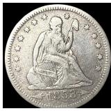 1853-O Silver Seated Liberty Quarter LIGHTLY CIRCU