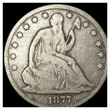 1877-CC Silver Half Dollar LIGHTLY CIRCULATED