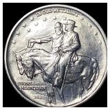 1925 Silver Stone Mountain Half Dollar GEM BU