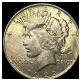 1922 Silver Peace Dollar CLOSELY UNCIRCULATED