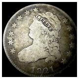 1821 Silver Capped Bust Quarter NICELY  CIRCULATE
