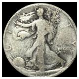 1919-D Silver Walking Liberty Half Dollar  LIGHTL