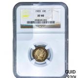 1903 Barber Dime NGC XF40
