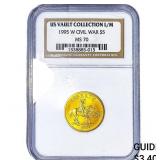 1995-W Civil war $5 Gold Commemorative NGC MS70