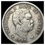1883 Hawaii Silver Dime ABOUT UNCIRCULATED