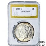 1923-S Silver Peace Dollar PGA MS64