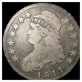 1811 Capped Bust Half Dollar ABOUT UNCIRCULATED