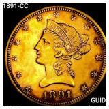 1891-CC $10 Gold Eagle CHOICE AU