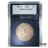 1822 Coronet Head Large Cent VF25