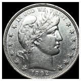 1892 Silver Half Dollar (Barber) CHOICE AU