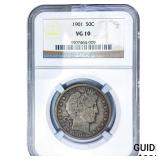 1901 Barber Half Dollar NGC VG10
