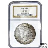 1934-D Silver Peace Dollar NGC XF40