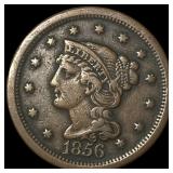 1856 Braided Hair Large Cent LIGHTLY CIRCULATED