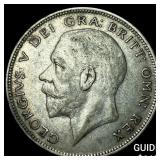 1934 Great Britain Geroge V Silver 1/2 Crown
